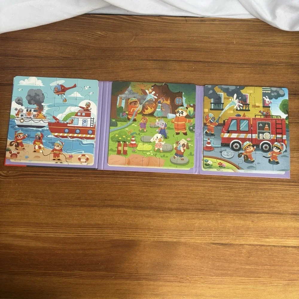 Leveled Puzzle 3 Step 61pc 3-in-1 Firefighter Rescue Puzzle Ages 3+